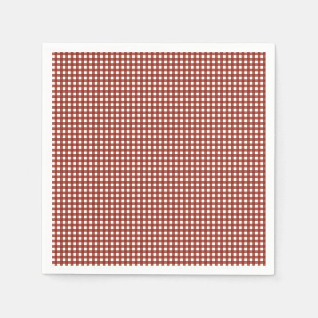 Red and White Gingham Napkin (Front)