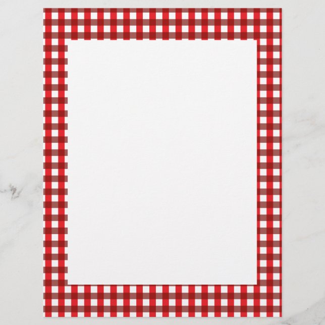 Red and White Gingham Pattern (Front)