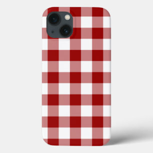 Red and White Gingham Pattern iPhone 8/7 case