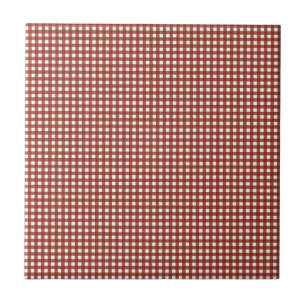 Red and White Gingham Tile
