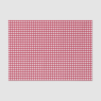 Red and White Gingham Tissue Paper
