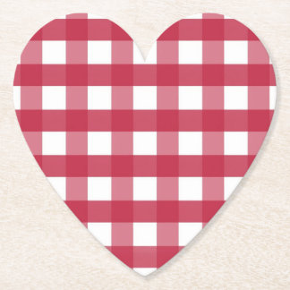 Red and White Gingham Trivet Paper Coaster