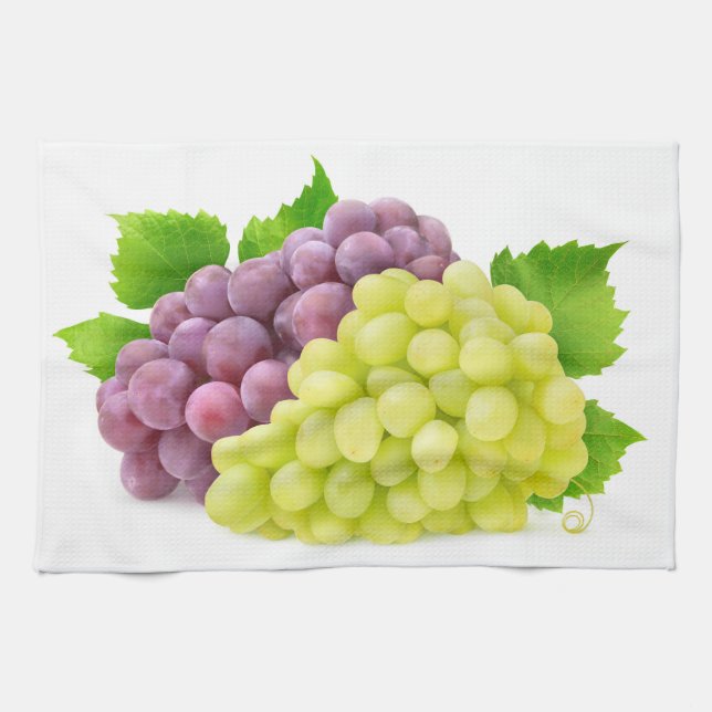 Red and white grapes tea towel (Horizontal)
