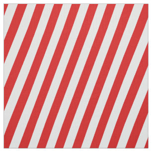 Red and white holiday stripe  fabric