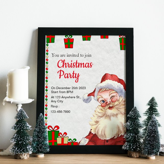 red and white invitation Christmas (Creator Uploaded)