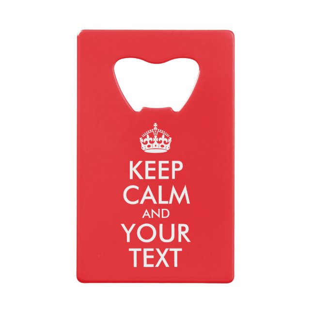 Red and White Keep Calm and Your Text (Front)