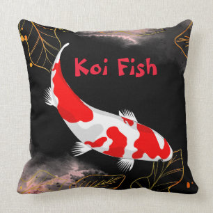 Red And White Koi Fish Cushion