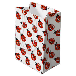 Red And White Ladybugs Gift Bag