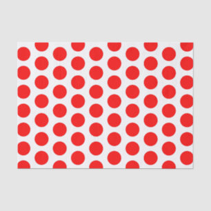 Red and White Large Polka Dot Tissue Paper