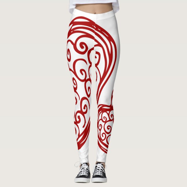 Red and White Leggings (Front)