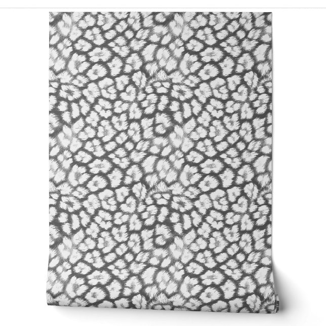Red and white leopard print  wallpaper (Unrolling)
