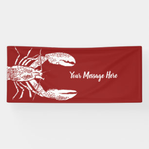 Red and White Lobster Personalised Banner