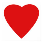 Red and White Love Heart Design.
