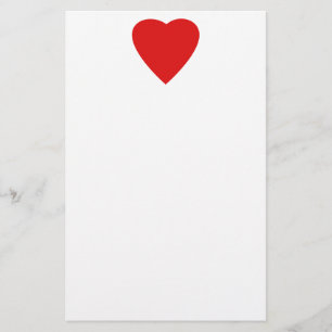 Red and White Love Heart Design. Stationery