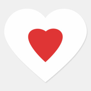 Red and White Love Heart Design. Sticker