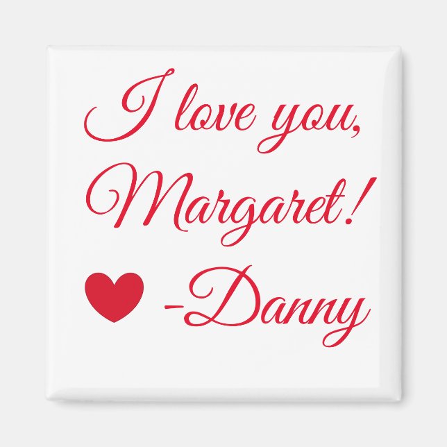 Red and White Love Magnet (Front)