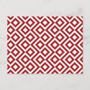 Red and White Meander Postcard