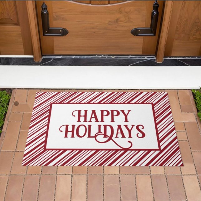 Red and White Merry Christmas Doormat (Creator Uploaded)