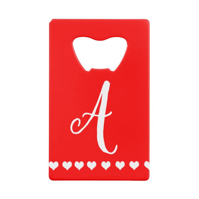 Red and White Monogram Initial  (Front)