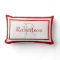 Red and White Monogram Name Keepsake Pillow