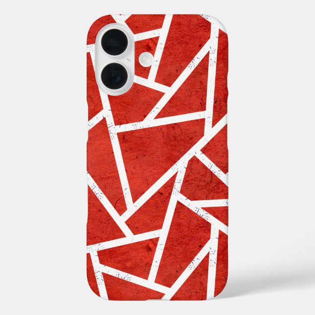 Red and white mosaic pattern Case-Mate iPhone case (Back)