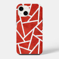 Red and white mosaic pattern