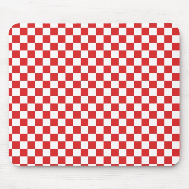 Red and White Mouse Pad (Front)