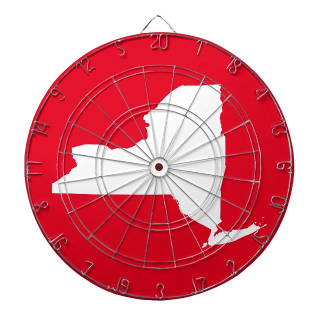 Red and White New York Dartboard (Front)