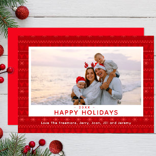 Red and White Nordic Christmas Card