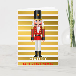 Red and White Nutcracker Holiday Card