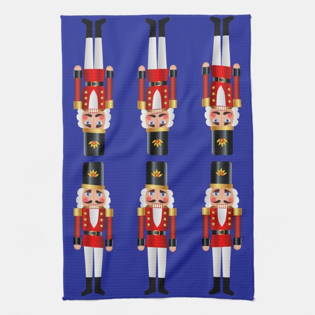 Red and White Nutcracker Tea Towel (Vertical)