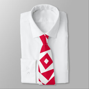 Red and White Optical Illusion Tie – Modern 
