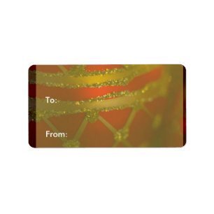 Red and White Ornament 2 Gift Labels