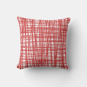 Red and white pattern pillow