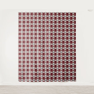 Red and White Pattern Tapestry