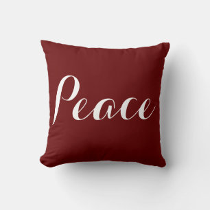 Red and White Peace Cushion