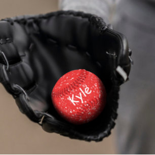 Red and white personalised Baseball