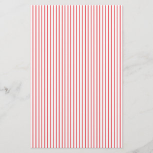 Red and White Pinstripe Stationery