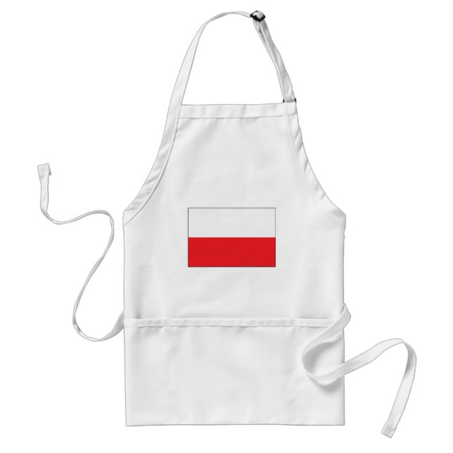 Red and White Polish Flag Apron (Front)