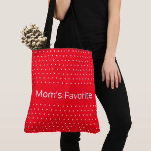 Red And White Polka Dot Designed Tote Bag