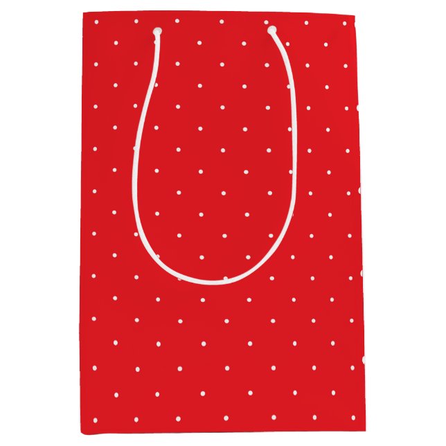 Red and White Polka Dot Gift Bag (Front)