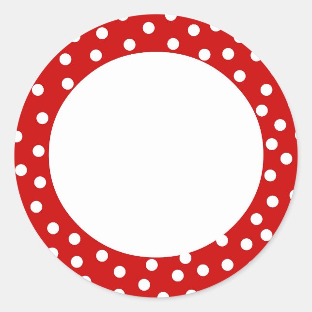 Red and white polka dot label (Front)