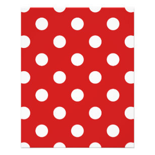 Red and White Polka Dot Pattern Flyer