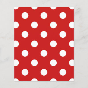 Red and White Polka Dot Pattern Flyer