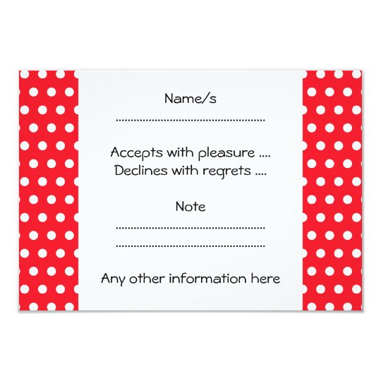 Red and White Polka Dot Pattern. Spotty. Card