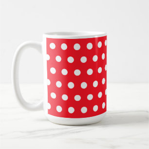 Red and White Polka Dot Pattern. Spotty. Coffee Mug