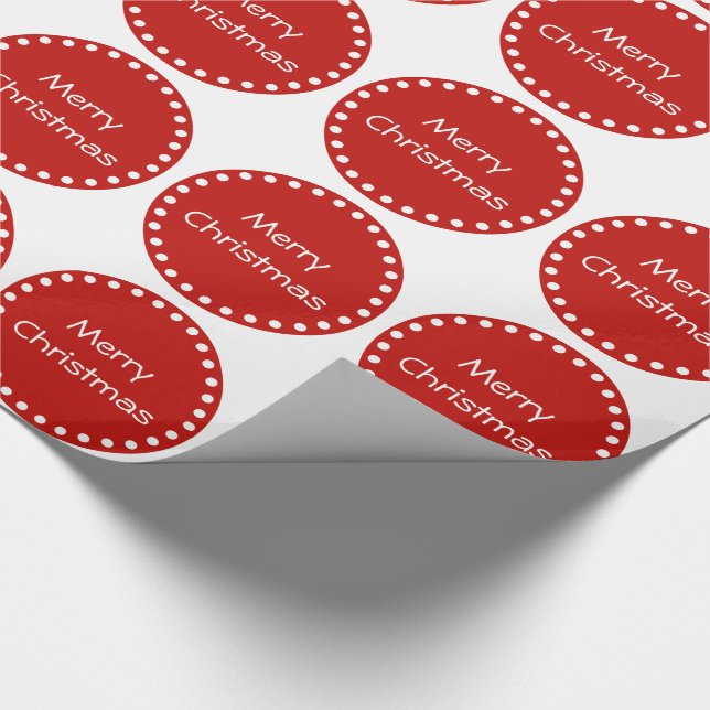 Red and White Polka Dot Personalised Gift Wrap (Corner)