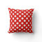 Red and White Polka Dot Pillow