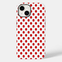 Red and white polka dots Case-Mate iPhone case