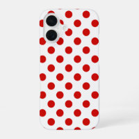 Red and white polka dots Case-Mate iPhone case